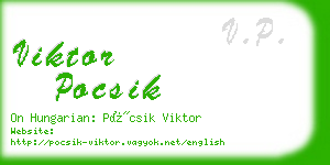 viktor pocsik business card